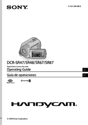Sony DCR-SR87 Operating Guide