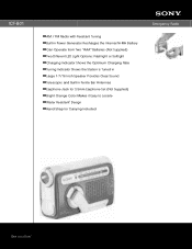 Sony ICFB01 Marketing Specifications