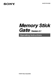 Sony PEG-T615C Memory Stick Gate v2.1 Operating Instructions