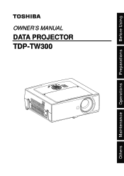 Toshiba TDP-TW300U Owners Manual