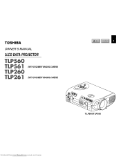 Toshiba TLP-261 Owners Manual