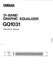 Yamaha GQ1031 GQ1031 Owners Manual Image