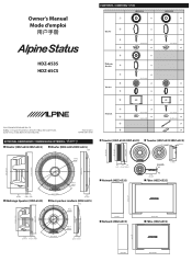 Alpine HDZ-65CS Owners Manual