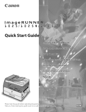 Canon imageRUNNER 1025 Series Quick Start Guide