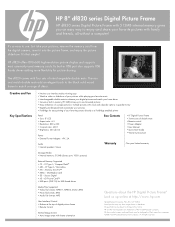 HP df820 HP df820a3 Digital Picture Frame - Datasheet