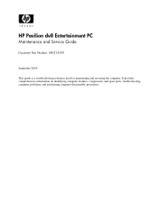 HP Pavilion dv8-1000 HP Pavilion dv8 Entertainment PC - Maintenance and Service Guide