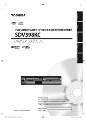 Toshiba SDV398 Owners Manual
