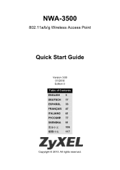 ZyXEL NWA-3500 Quick Start Guide