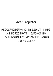 Acer P5206 User Manual
