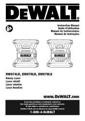 Dewalt DW079LR Instruction Manual