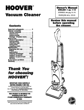 Hoover UH20060 Manual