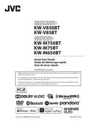 JVC KW-M750BT Quick Start Guide