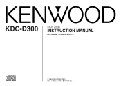 Kenwood KDC-D300 Instruction Manual