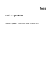 Lenovo ThinkPad Edge E535 (Slovenian) User Guide