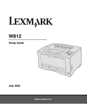 Lexmark W812 Setup Guide