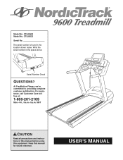 NordicTrack 9600 Plat Treadmill English Manual