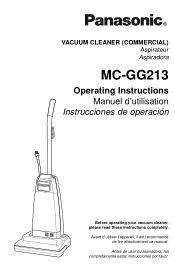 Panasonic MC-GG213 MC-GG213 Owner's Manual (English)