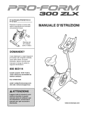 ProForm 300 Zlx Bike Italian Manual
