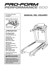 ProForm Performance 600 Treadmill Spanish Manual