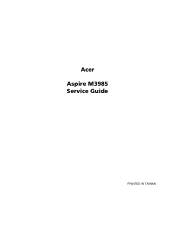 Acer Aspire M3985 Acer Aspire M3985 Desktop Service Guide
