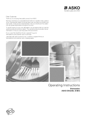 Asko D5424XL Operating Instructions