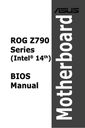 Asus ROG MAXIMUS Z790 DARK HERO ROG Z790 Series BIOS Manual English