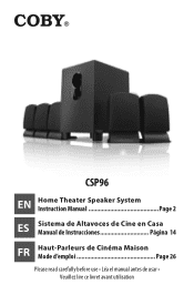Coby CSP96 User Manual