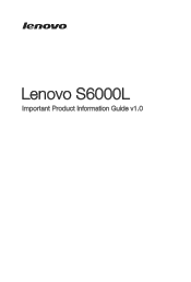 Lenovo S6000L (English) Important Product Information Guide - Lenovo S6000L
