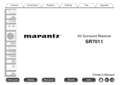 Marantz SR7011 Owner s Manual In English - SR7011