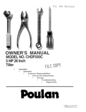 Poulan CHDF550C User Manual