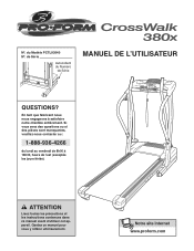 ProForm Crosswalk 380x Canadian French Manual
