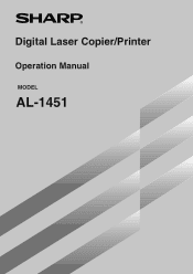 Sharp 1451 AL-1451 Operation Manual