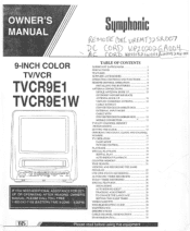 Symphonic TVCR9E1W Owner's Manual