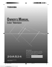 Toshiba 20AS24 Owners Manual
