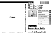Canon PowerShot A540 PowerShot A540 / A530 Manuals Camera User Guide Advanced
