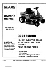 Craftsman 536.270320 Owners Manual