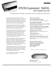 Epson Expression 1640XL - Graphic Arts Product Brochure