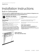 Hotpoint GSM2260NSS Installation Instructions