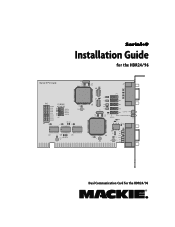Mackie Serial9 Installation Guide