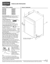 Maytag MDB7749SBM Dimension Guide