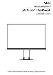 NEC EA245WMi-BK Users Manual - Spanish