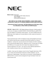 NEC X552S Launch Press Release