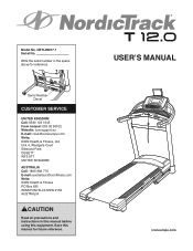 NordicTrack T 12.0 Instruction Manual