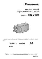Panasonic HC-V160 Owners Manual