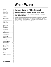 Compaq 154883-002 Distributing Windows 98 on Deskpro PCs using Microsoft Tools