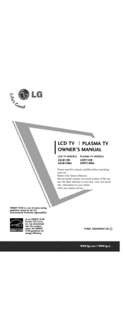 LG 50PC1DRA Owners Manual