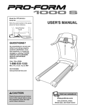 ProForm 1000 S Treadmill English Manual