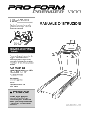 ProForm Premier 1300 Treadmill Italian Manual