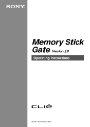 Sony PEG-N710C Memory Stick Gate v2.0 Operating Instructions