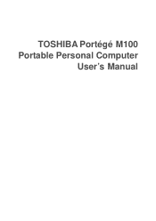 Toshiba M100 User Manual
